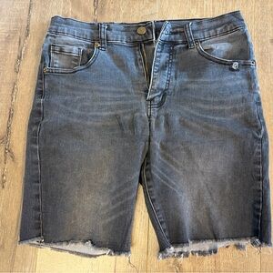 Born Primitive Faded Black / Grey Stretchy Jort 6” Men’s S Jean Shorts